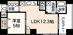 アールヴォレ楠木 1LDKの間取図画像