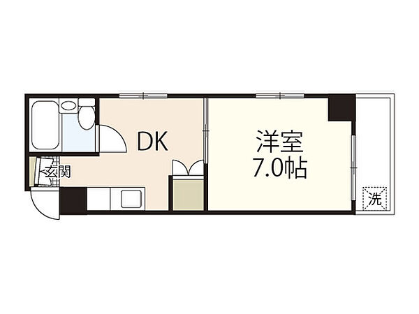 広島県広島市東区曙2丁目(賃貸マンション1DK・2階・23.00㎡)の写真 その2