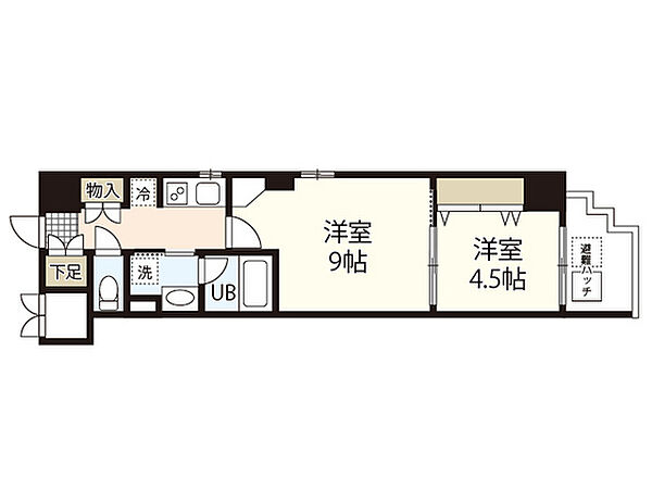 アルル国泰寺 ｜広島県広島市中区国泰寺町1丁目(賃貸マンション1LDK・8階・37.80㎡)の写真 その2