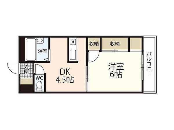 メゾン丸子山 ｜広島県広島市中区江波東1丁目(賃貸マンション1DK・2階・31.82㎡)の写真 その2