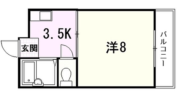 ハイツ矢賀新町I ｜広島県広島市東区矢賀新町2丁目(賃貸マンション1K・3階・22.52㎡)の写真 その2