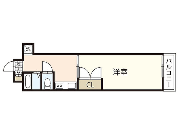 広島県広島市東区愛宕町(賃貸マンション1DK・7階・31.40㎡)の写真 その2