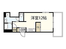 NomaZen BLD 6階ワンルームの間取り