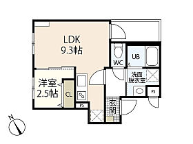 ＭＯＶＥ広本町ＮＯＲＴＨ  ｜ 広島県呉市広本町3丁目（賃貸アパート1LDK・1階・30.62㎡） その2