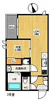 REGALEST 江波  ｜ 広島県広島市中区江波東1丁目（賃貸アパート1LDK・2階・28.10㎡） その2