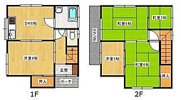 中山貸家 5DKの間取り