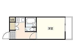 NEPHEL榎町 1Kの間取図画像