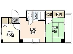 ファビス3 2DKの間取図画像