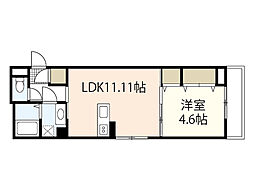 L、crew舟入南 1階1LDKの間取り