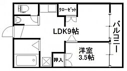 フジビル23 1LDKの間取図画像