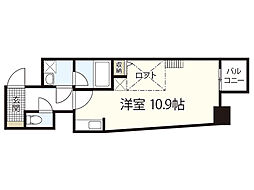 Ｔ．Ｍ．住吉ビル 3階ワンルームの間取り