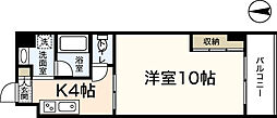 Ｐｅｎｓｉｏｎ南千田西町 4階1Kの間取り