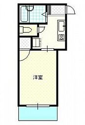 セトル光洋 2階1Kの間取り