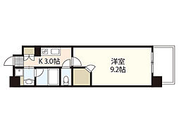 シルキーレジデンス横川 13階1Kの間取り