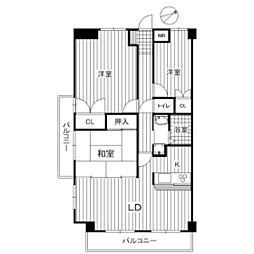 天衣中筋 3LDKの間取図画像
