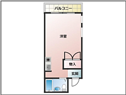 FITSビル段原南 ワンルームの間取図画像