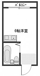 メゾンド大宮 ワンルームの間取図画像
