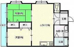 グランドール・K 2LDKの間取図画像
