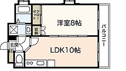 グランカーサ宮内 1LDKの間取図画像