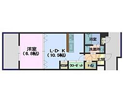 シビックコアエム 1LDKの間取図画像