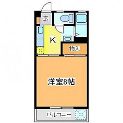 リバーサイド1福村 1Kの間取図画像