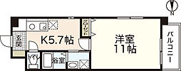 エムスクエア 1DKの間取図画像