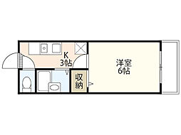 ベイサイドホーム 1Kの間取図画像