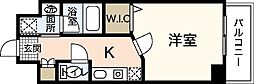観音ヒルズ 1Kの間取図画像