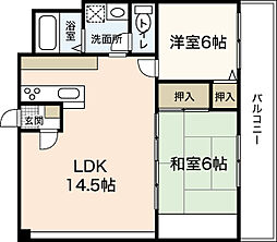 ネットビル6 2LDKの間取図画像