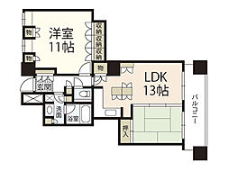 アーバンビューグランドタワー 2LDKの間取図画像