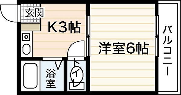 広島県広島市西区東観音町(賃貸マンション1K・4階・20.00㎡)の写真 その2