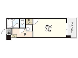 リマーカーブル己斐 5階1Kの間取り