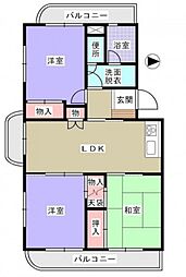 ハイツ戸坂 3LDKの間取図画像