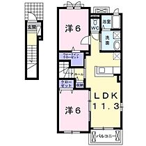 広島県呉市焼山泉ヶ丘1丁目（賃貸アパート2LDK・2階・58.21㎡） その2