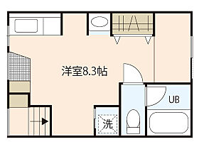 ポルトボヌール府中弐番館  ｜ 広島県安芸郡府中町城ケ丘（賃貸アパート1R・1階・20.21㎡） その2