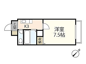 広島県広島市東区曙5丁目（賃貸マンション1K・3階・24.00㎡） その2