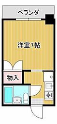 スコールビル 1Kの間取図画像