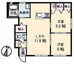 カーサ　サンヴァリーII  ｜ 広島県広島市東区中山西2丁目（賃貸アパート2LDK・1階・69.49㎡） その2