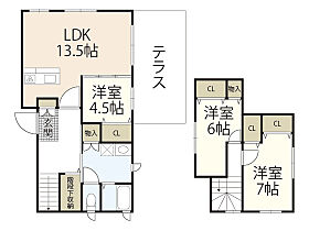 広島県広島市西区高須台1丁目（賃貸タウンハウス3LDK・1階・78.77㎡） その2