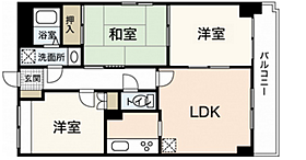 広島県広島市中区吉島西2丁目（賃貸マンション3LDK・2階・63.96㎡） その2