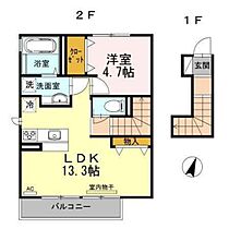 プリメーラ石井城東  ｜ 広島県安芸郡府中町石井城2丁目（賃貸アパート1LDK・2階・48.23㎡） その2