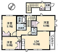 広島県広島市安芸区瀬野西2丁目（賃貸アパート2LDK・2階・52.93㎡） その2