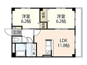 広島県安芸郡海田町三迫2丁目（賃貸アパート2LDK・1階・53.12㎡） その2