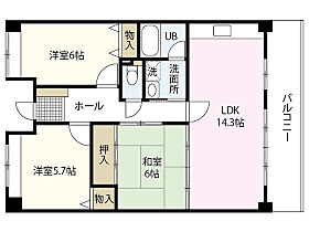 クレール安芸  ｜ 広島県広島市安芸区船越2丁目（賃貸マンション3LDK・3階・72.94㎡） その2