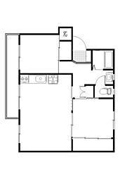ヴィラナリー廿日市 81号棟 5階2LDKの間取り