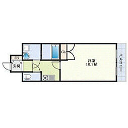 ＬＥＣＩＥＬ仁保新町 5階1Kの間取り
