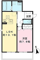 Arietta 1階1LDKの間取り