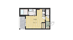 reve宇品西 1階ワンルームの間取り