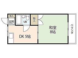 泉コーポ 1DKの間取図画像