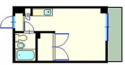 ABCマンション 2階ワンルームの間取り